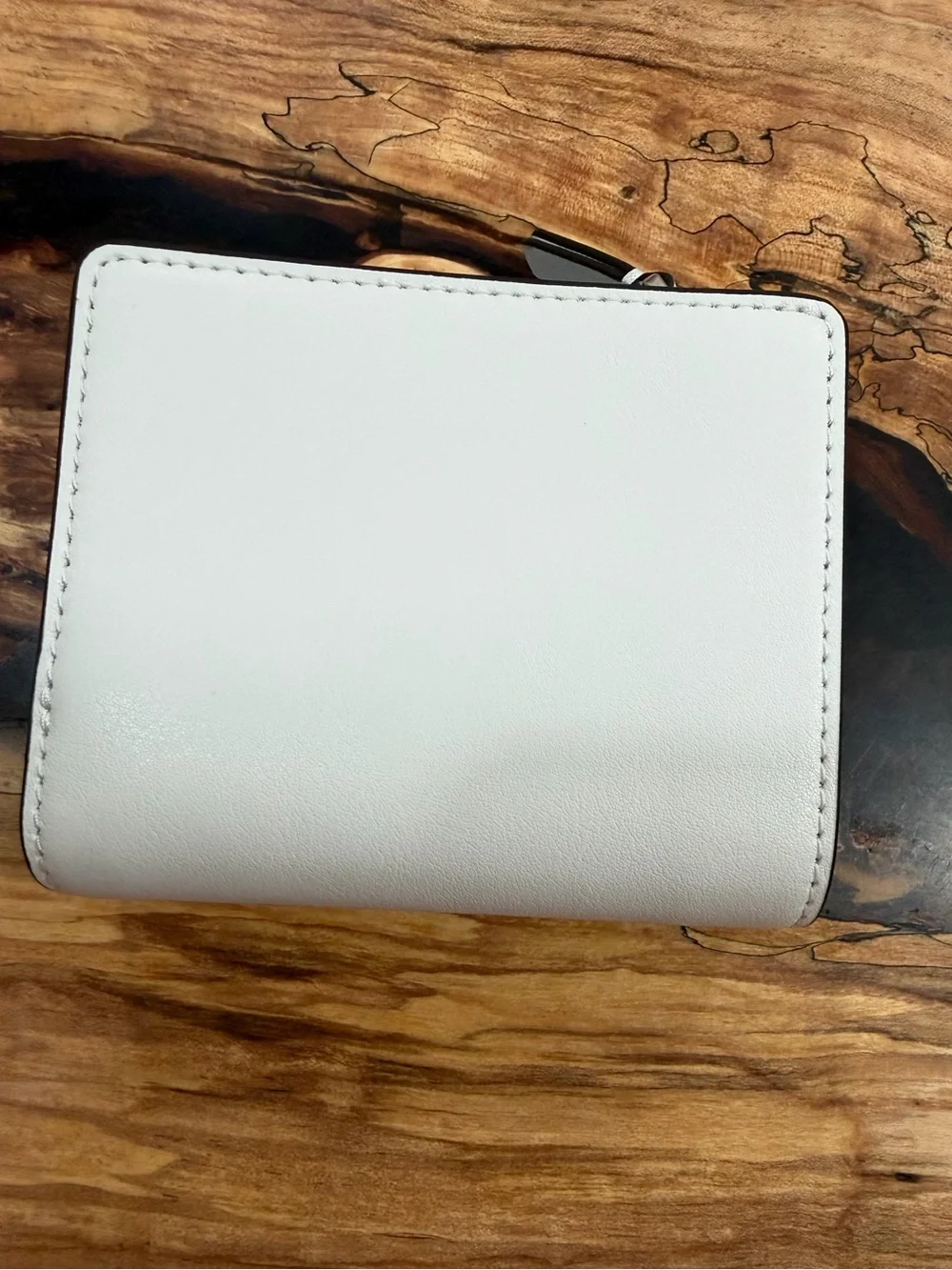 New Marc Jacobs Marc Jacobs Compact Bifold Wallet Pebble Leather Cotton / Gray